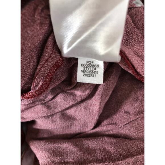 Vince Forsythia Dress Tie Front Maroon Midi XS - Picture 11 of 13